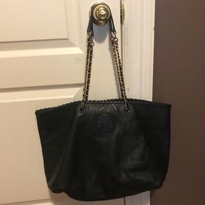 Tory Burch Soft Black Leather Shoulder Bag